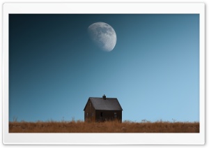 Abandoned House, Field 4K UHD Wallpaper for Widescreen and UltraWide Desktop, UltraHD TV, Smartphone, Tablet