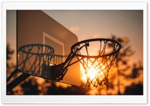 Basketball Net at Sunset 4K UHD Wallpaper for Widescreen and UltraWide Desktop, UltraHD TV, Smartphone, Tablet