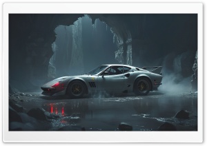 Batman's Ferrari 4K UHD Wallpaper for Widescreen and UltraWide Desktop, UltraHD TV, Smartphone, Tablet