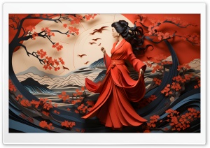 Beautiful Modern Japanese Art 4K UHD Wallpaper for Widescreen and UltraWide Desktop, UltraHD TV, Smartphone, Tablet