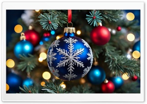 Christmas Tree Close-up 4K UHD Wallpaper for Widescreen and UltraWide Desktop, UltraHD TV, Smartphone, Tablet