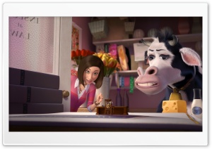 Cow Jeanette Chung Bee Movie 4K UHD Wallpaper for Widescreen and UltraWide Desktop, UltraHD TV, Smartphone, Tablet