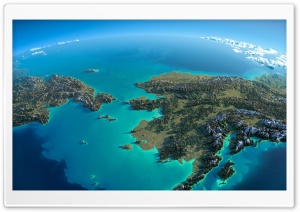 Earth Globe From Space 3D 4K UHD Wallpaper for Widescreen and UltraWide Desktop, UltraHD TV, Smartphone, Tablet