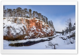 Frozen Kiutakongas in the Winter Snow, Finland 4K UHD Wallpaper for Widescreen and UltraWide Desktop, UltraHD TV, Smartphone, Tablet