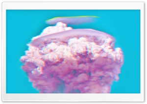 Glitch Pink Nuke Explosion Aesthetic 4K UHD Wallpaper for Widescreen and UltraWide Desktop, UltraHD TV, Smartphone, Tablet