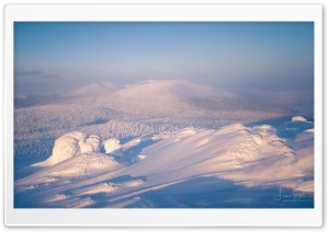Lapland's Winter Magic A White Wonderland 4K UHD Wallpaper for Widescreen and UltraWide Desktop, UltraHD TV, Smartphone, Tablet
