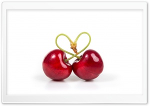 Love Heart Cherries 4K UHD Wallpaper for Widescreen and UltraWide Desktop, UltraHD TV, Smartphone, Tablet