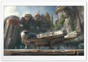 Millennium Falcon Docked 4K UHD Wallpaper for Widescreen and UltraWide Desktop, UltraHD TV, Smartphone, Tablet