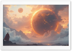 Moonlit Marvel A Celestial Spectacle 4K UHD Wallpaper for Widescreen and UltraWide Desktop, UltraHD TV, Smartphone, Tablet