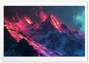 Mountain Peaks Art 4K UHD Wallpaper for Widescreen and UltraWide Desktop, UltraHD TV, Smartphone, Tablet