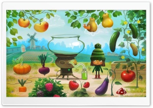 Organic Farming Illustration 4K UHD Wallpaper for Widescreen and UltraWide Desktop, UltraHD TV, Smartphone, Tablet