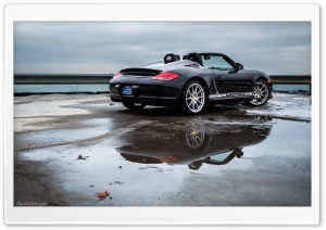 Porsche Boxster Spyder by Lake Michigan 4K UHD Wallpaper for Widescreen and UltraWide Desktop, UltraHD TV, Smartphone, Tablet