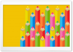 School Colored Pencils 4K UHD Wallpaper for Widescreen and UltraWide Desktop, UltraHD TV, Smartphone, Tablet