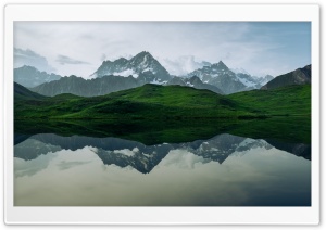 Serene Lake, Green Pasture and Majestic Mountain View 4K UHD Wallpaper for Widescreen and UltraWide Desktop, UltraHD TV, Smartphone, Tablet