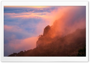 The Cloud Sea - Yellow Mountain 4K UHD Wallpaper for Widescreen and UltraWide Desktop, UltraHD TV, Smartphone, Tablet